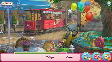Manor Matters hidden objects #35 Town Square  hard level - failed in Tulips and Crow | bicycle, ball