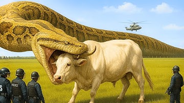 Brave Rescue Heroes Save Frightened White Cow from Giant Python’s Deadly Attack on the Grassland 🐄🐍