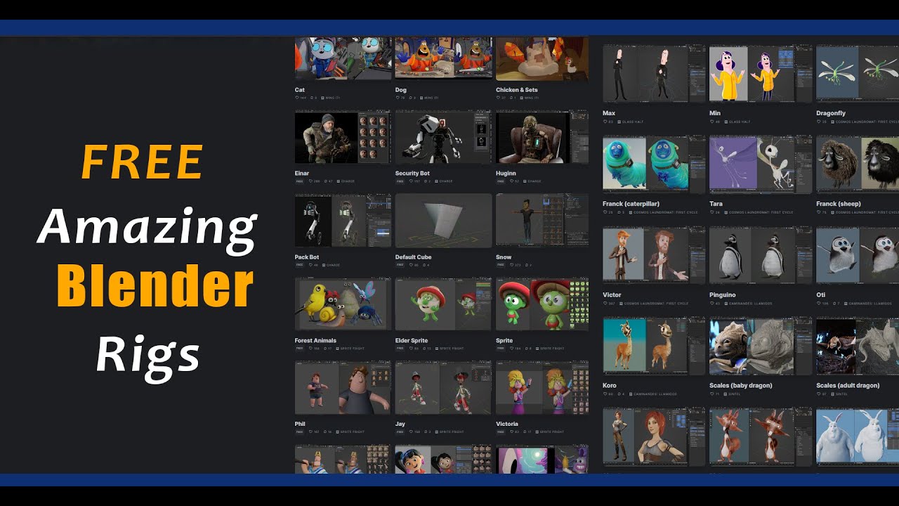 Smart Rigs Blender Free Blender Rigs - YouTube
