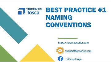 Tosca Tutorial | Lesson 97 - Use Proper Naming Conventions | Best Practices |