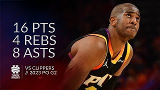 Chris Paul 16 pts 4 rebs 8 asts vs Clippers 2023 PO G2