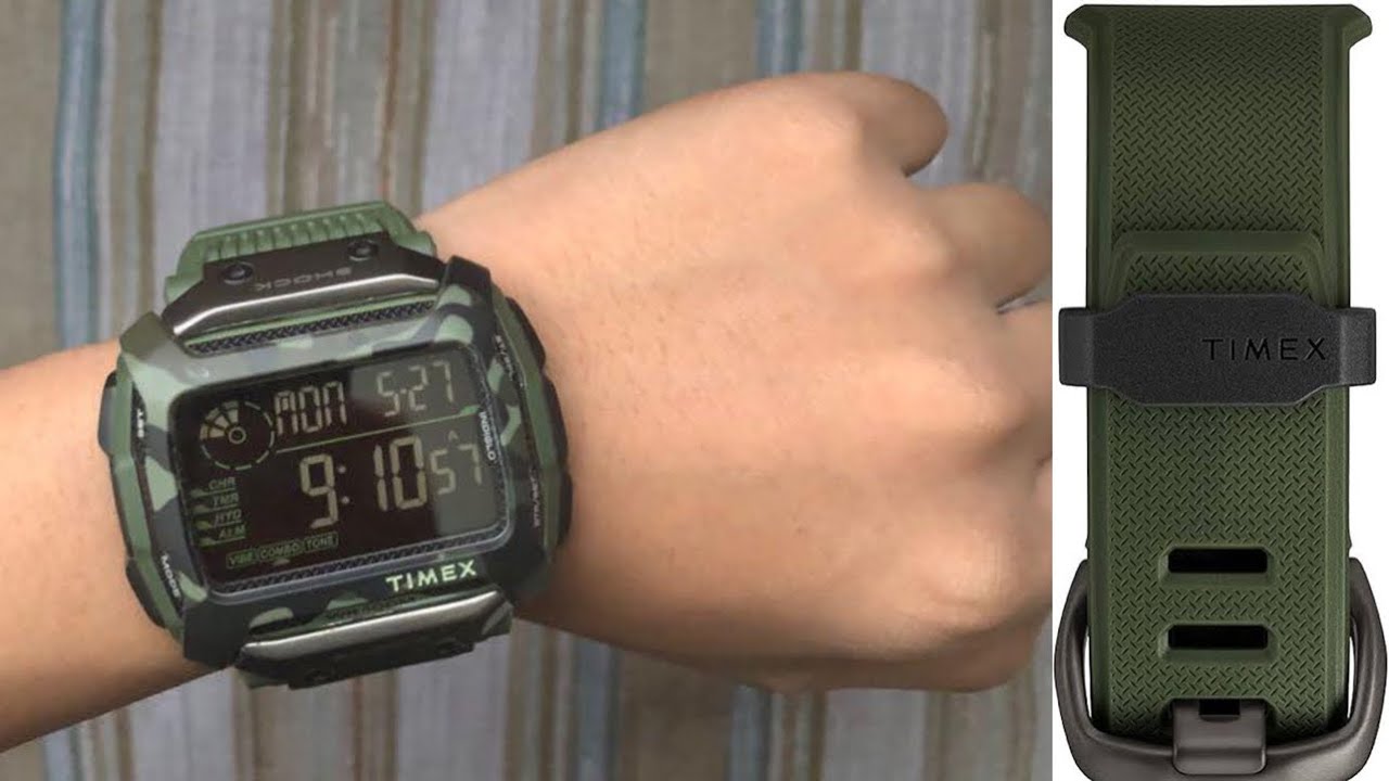 timex command shock watch belt replacement ,TIMEX COMMAND घड़ी में Company fitted नया बेल्ट लगया⌚️🤩