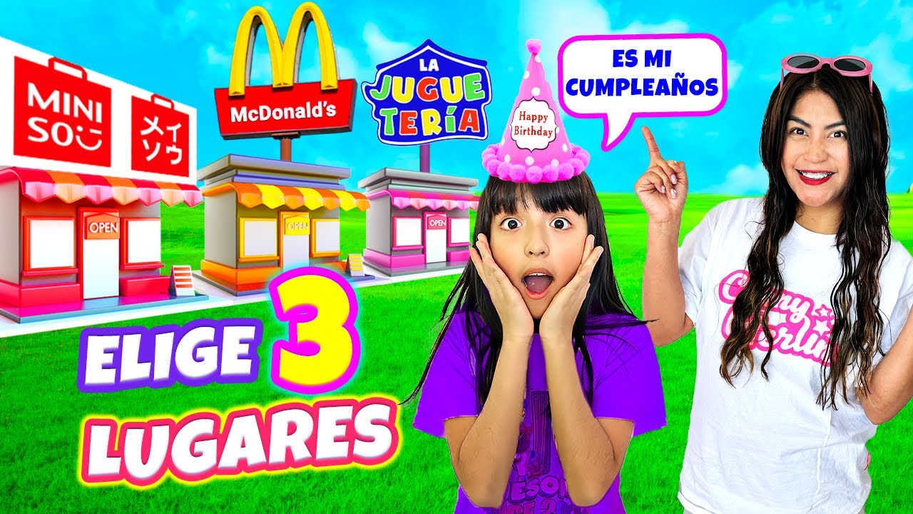 ARANZA SOLO PUEDE ELEGIR 3 LUGARES PARA SU CUMPLEAÑOS 🥳 | Conny Merlin