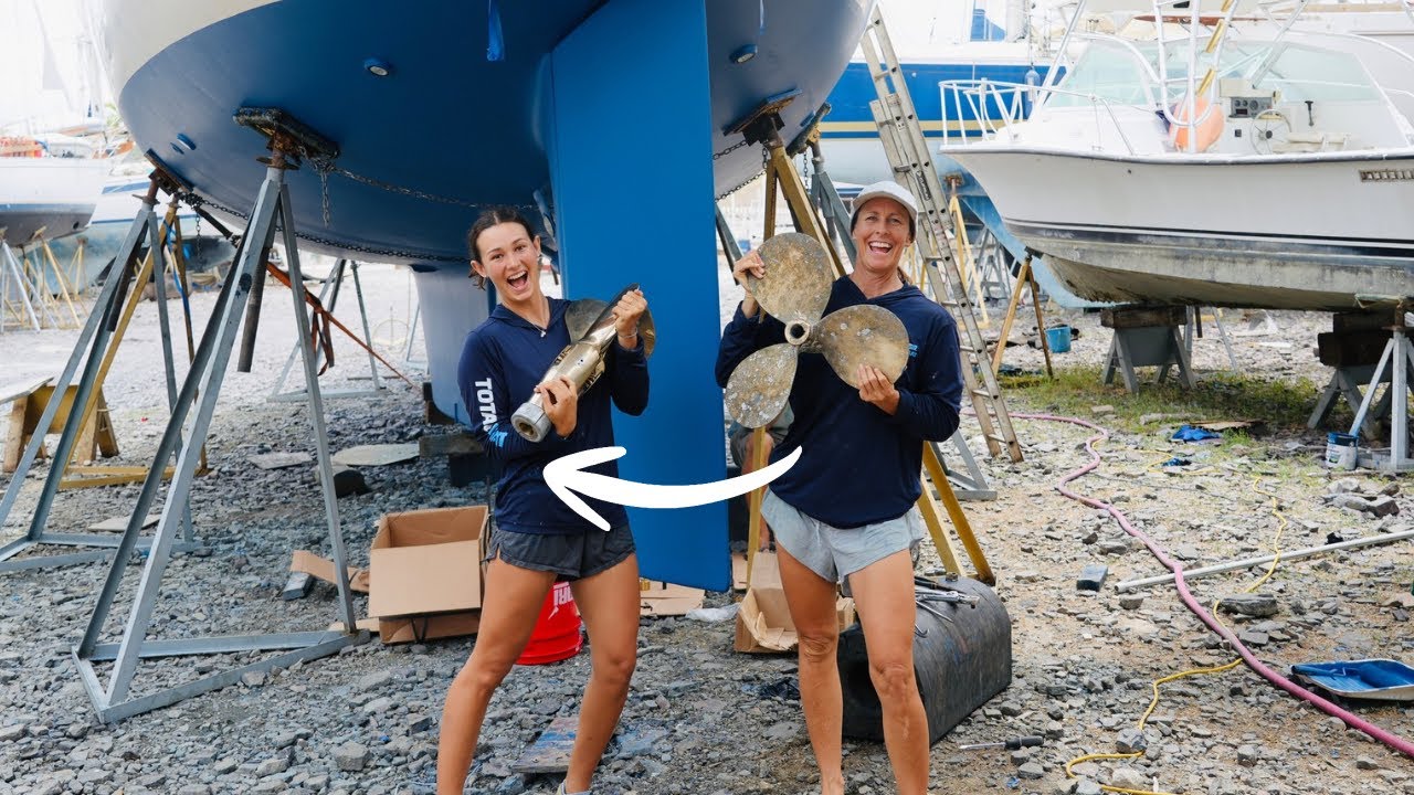 ⁣Installing a new Propeller for our pacific crossing Episode 492