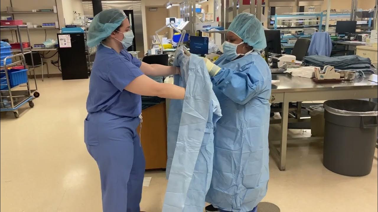 Practice gowning and gloving a surgeon YouTube