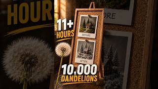 10,000 dandelion seeds. 11 hours. Summer turned into winter