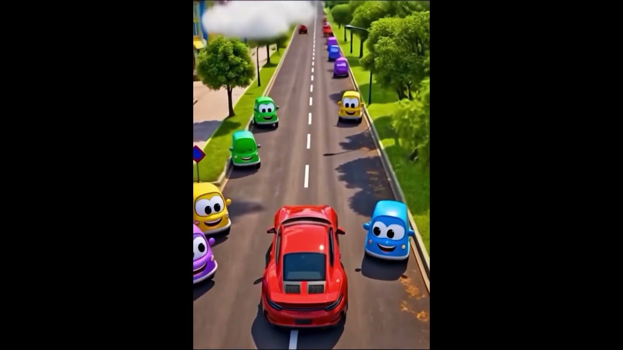 MUZAA the Red Porsche ❤️ | Kids Car Cartoon.