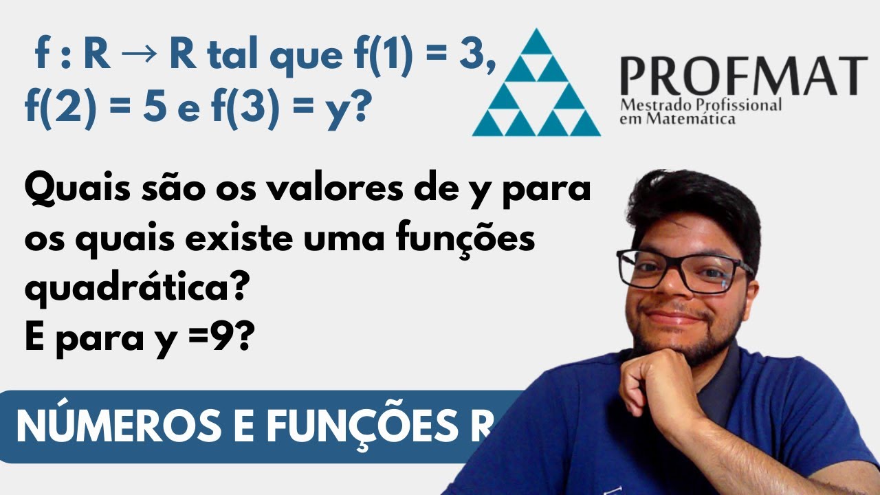 FUNÇÃO DO SEGUNDO GRAU Quais são os valores de y para os quais existe uma função (Profmat) YouTube FUNÇÃO DO SEGUNDO GRAU Quais são os valores de y para os quais existe uma função (Profmat) YouTube