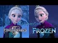 Kingdom Hearts 3 vs Frozen - Let it Go Comparison