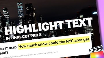 Adding Highlight Text Animation In Final Cut Pro X (No Plugins)
