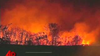 Raw Video: 'Fire Tornado' in Brazil