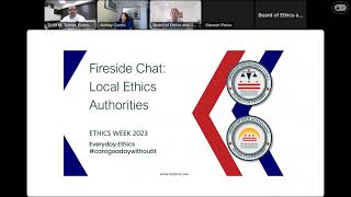 BEGA Ethics Week 2023 - Fireside Chat Local Ethics Authorities