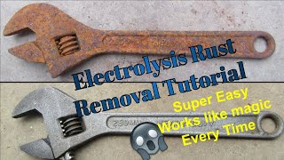 Electrolysis Rust  Removal Tutorial