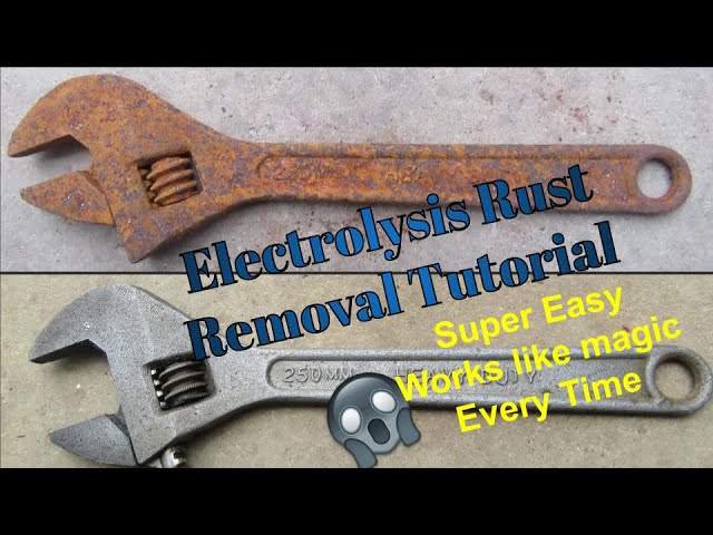 Electrolysis Rust  Removal Tutorial class=