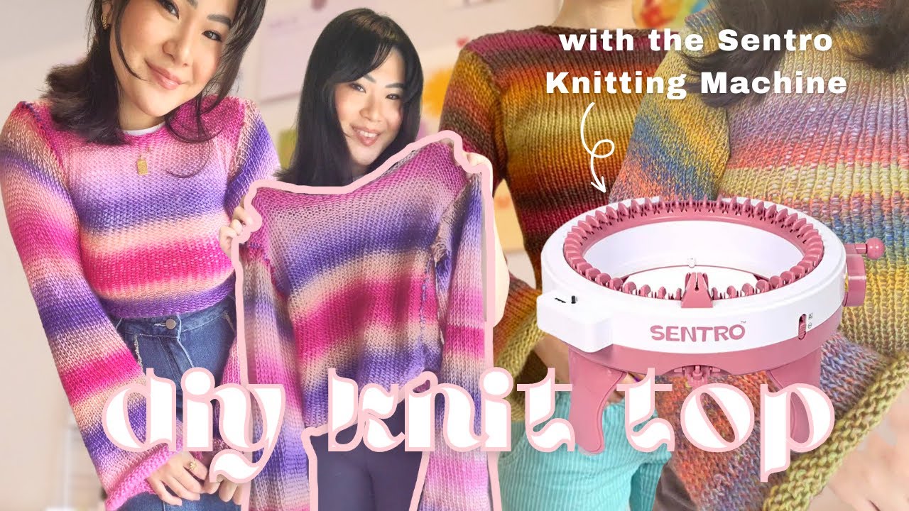 Sentro knitting pattern sweater with Vneck - Knitting Machine patterns