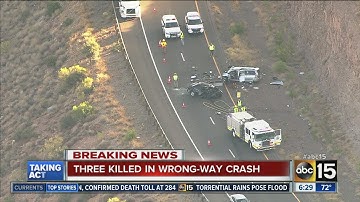 3 dead in I-17 wrong-way crash near Black Canyon City