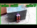 3 Huge Firecrackers vs Concrete Cube (200 pounds)