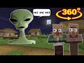 TALKING ALIEN Chasing Us in Minecraft 360!