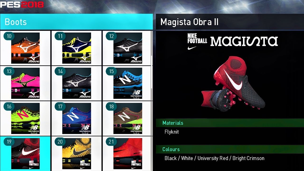 PES 2018 NEW PATCH 2.0 - NEW BOOTS ADIDAS, NIKE AND PUMA