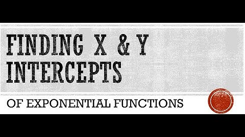 Finding x and y Intercepts of Exponential Functions