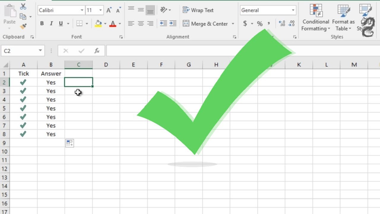 How do I – Get Ticks and Crosses in an Excel Table? – SiPhi