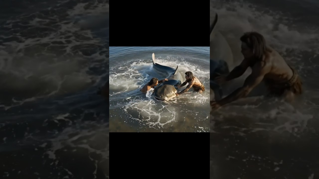 Primitive Tribe Fights Giant River Fish — Epic Catch for the Tribe! 