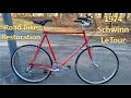 Vintage road bike restoration  japan made 1974 schwinn letour  lots or rust and frustration