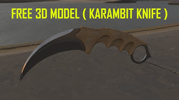 CS:GO Karambit Knife for Cinema 4D ( Free 3D Model )