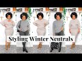 Last Minute Holiday Outfit Ideas | Styling Winter Neutrals for a Capsule Wardrobe