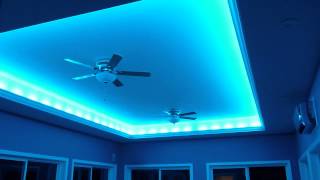 led ceiling lights lighting drop crazy indirect box diy fan rgb bedroom strip smart colour around changing cove tape rope
