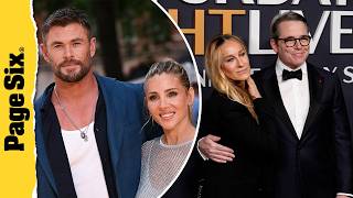 Chris Hemsworth Denied Boarding Sarah Jessica Parker Celebrate Knicks Win W Matthew  P6headlines