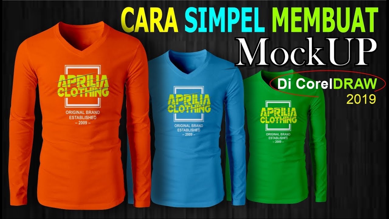 TUTORIAL MEMBUAT MOCKUP  KAOS DI CORELDRAW YouTube