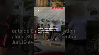 Passersby defuse confrontation outside Eunos MRT station, man, 60, assisting police investigations Passersby defuse confrontation outside Eunos MRT station, man, 60, assisting police investigations