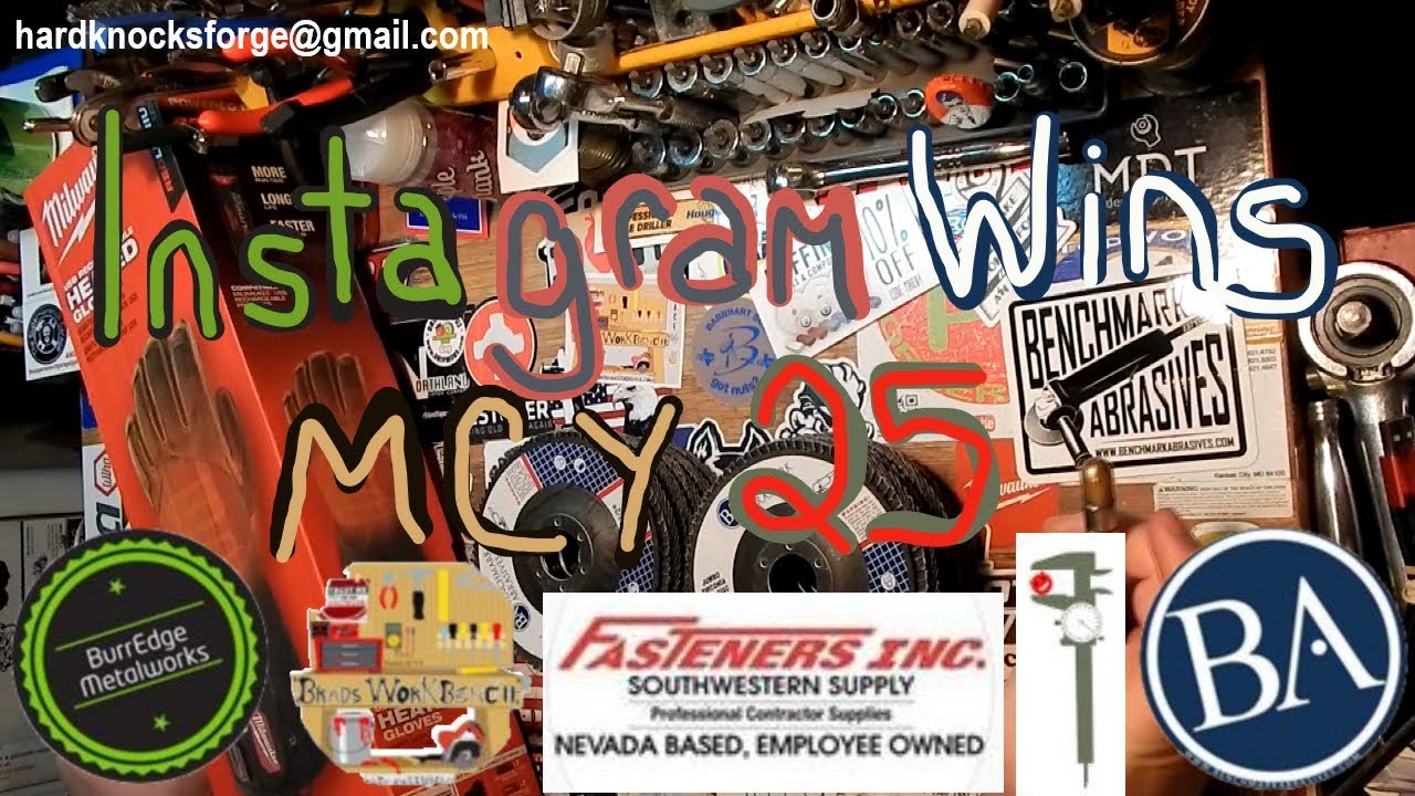 Instagram giveaway wins MCY 25 BurrEdgeMetalworks FastenersLV Benchmark