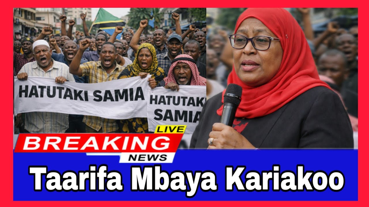 Raia wagoma kumpokea Samia soko la kariakoo:Polisi watoa taarifa mbaya kufunga maduka na kuyalinda