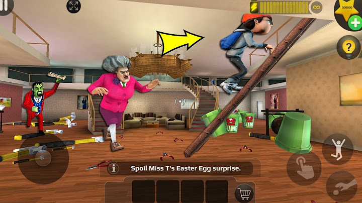 Scary Teacher 3D - with nick and tani troll Miss T fell face down  part 4600 #scaryteacher3d
