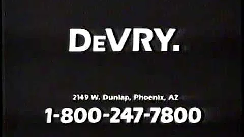 1985 DeVRY Institute of Technology School "Leading Edge" TV Commercial