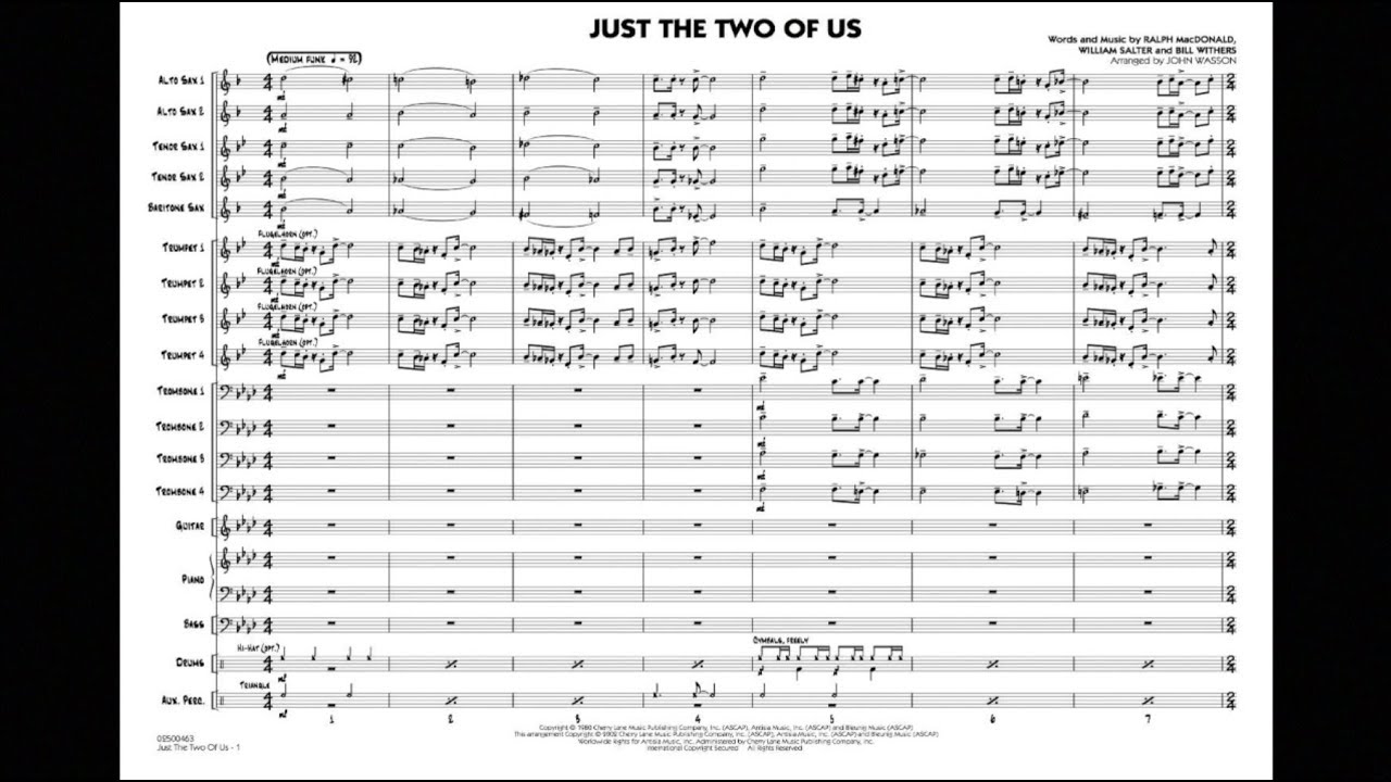 Sheet Music - Pender's Music Co.. Just the Two of Us (arr. John Wasson) -  Piano