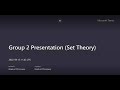 Set Theory | Presentation | Mathematical Foundation | Discrete Mathematics
