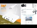 IOS IPHONE 3in1 Splitter Lightning Converter Jack 3 5 USB Adapter Cas