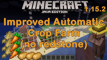 Minecraft 1.15 Improved Fully Automatic Crop Farm (NO REDSTONE) #Minecraft #tutorials