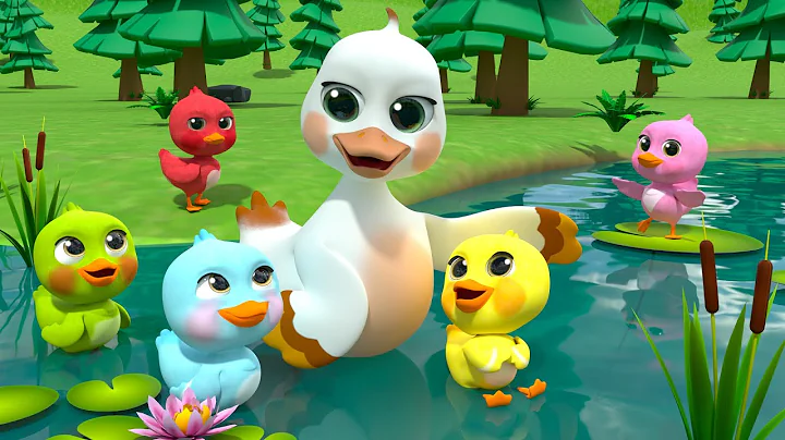 5 Little Ducks (Learn Colors Song) 🦆🌲🌈 + MORE Lalafun Nursery Rhymes & Kids Songs