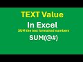 Excel SUM for Text Numbers: Use VALUE with SUM for Accurate Totals!