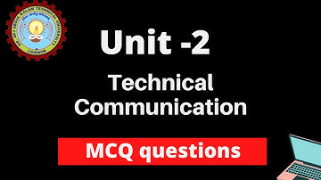 tc unit 2  aktu mcq questions answers || Technical Communication mcq questions aktu || Smarty Techno