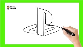 كيفية رسم شعار PlayStation / رسم سهل خطوة بخطوة