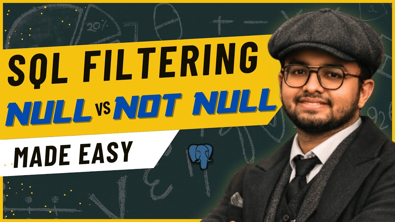 NULL vs NOT NULL operator in SQL | SQL Filtering | Jawad Codes - YouTube