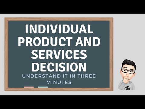 Individual Product and Services decision  单一产品决策