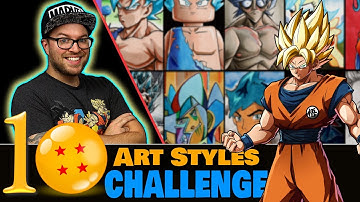 Drawing in 10 DIFFERENT STYLES..? | Art Style SWAP Challenge | GOKU