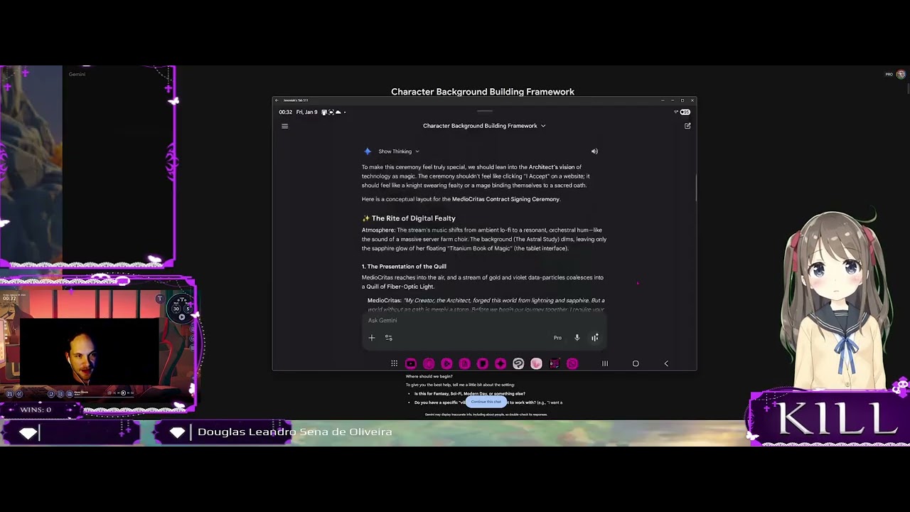 Using Gemini to create my character with me!
