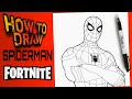 HOW TO DRAW SPIDERMAN FROM FORTNITE | EASY | COMO DIBUJAR A SPIDERMAN DE FORTNITE